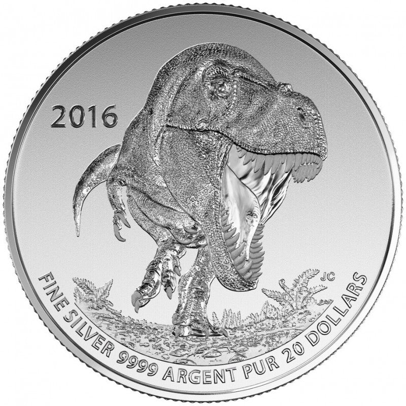 Fine Silver Coin - Tyrannosaurus Rex Reverse