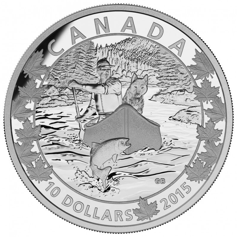 Fine Silver Coin - Canoe Across Canada: Splendid Surroundings Reverse