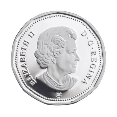 Sterling Silver Coin with Colour - Lucky Loonie Obverse