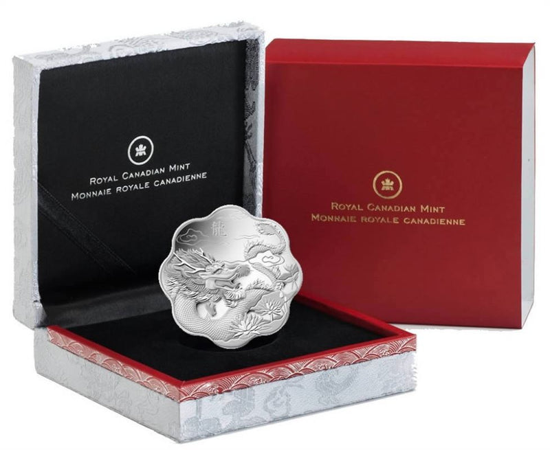 Fine Silver Coin - Lunar Lotus: Year of the Dragon Packaging