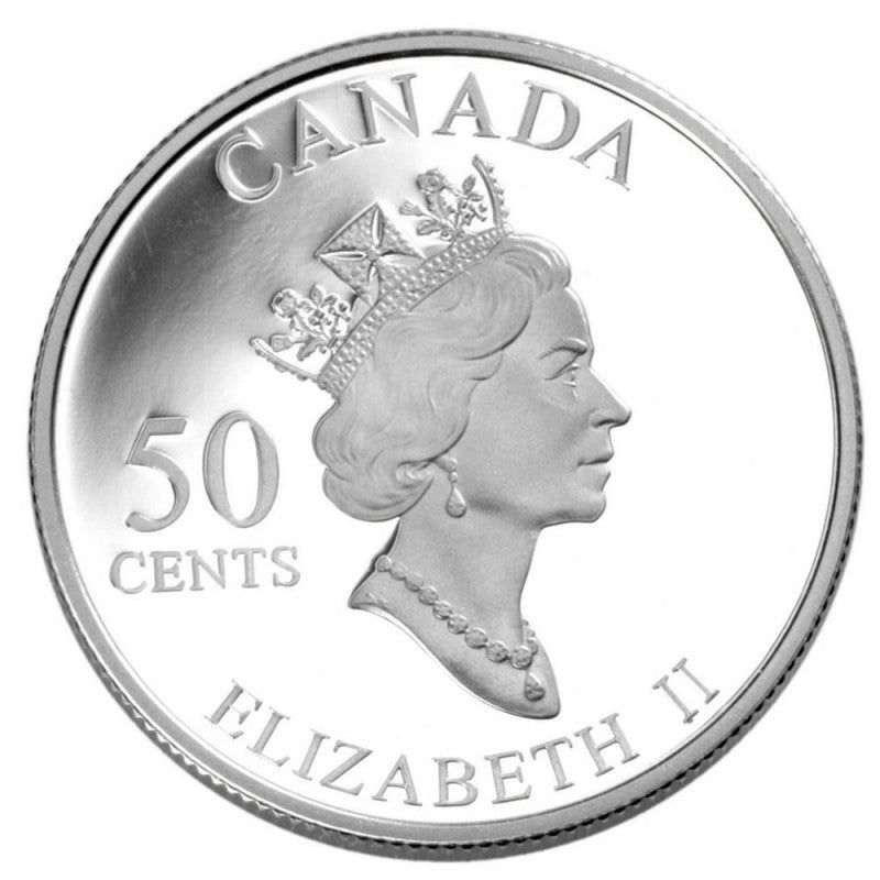 Sterling Silver Coin with Gold Plating - 50th Anniversary of the Canadian Tulip Festival Obverse