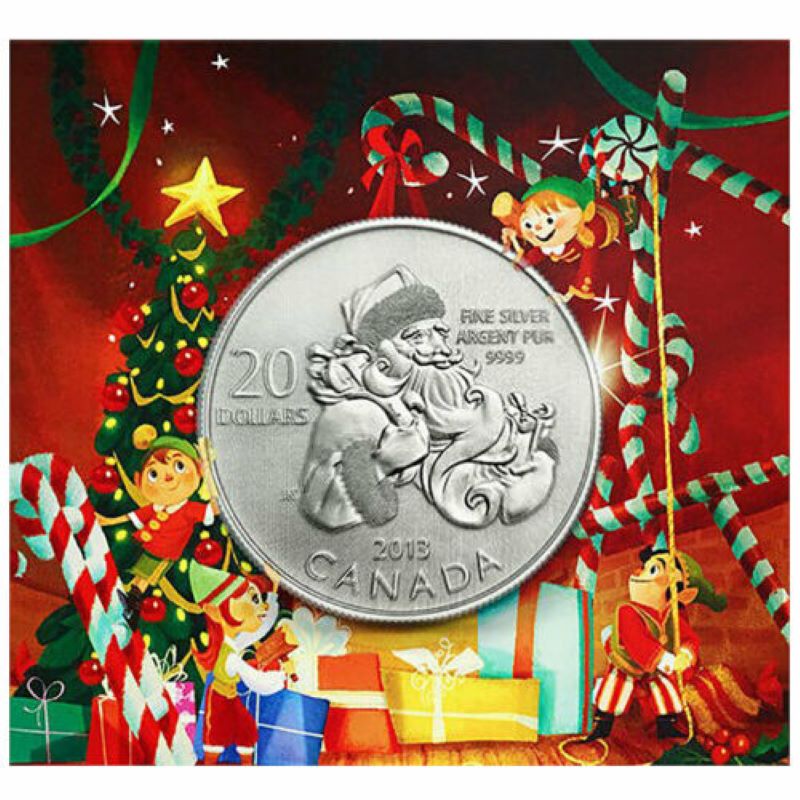 Fine Silver 20 Coin Set with Colour - 2011-2015 $20 for $20 Collector Set: Santa Packaging