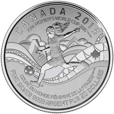 Fine Silver Coin - FIFA Women's World Cup Canada 2015 Reverse