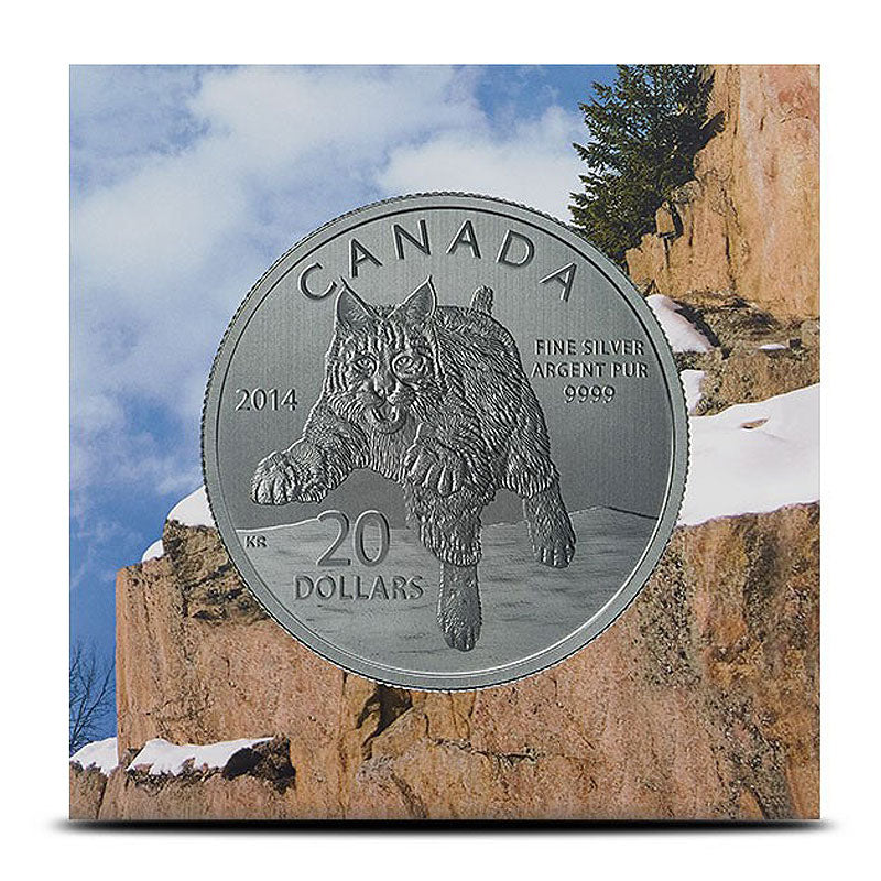 Fine Silver 20 Coin Set with Colour - 2011-2015 $20 for $20 Collector Set: Bobcat Packaging
