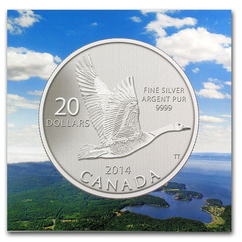 Fine Silver 20 Coin Set with Colour - 2011-2015 $20 for $20 Collector Set: Canada Goose Packaging