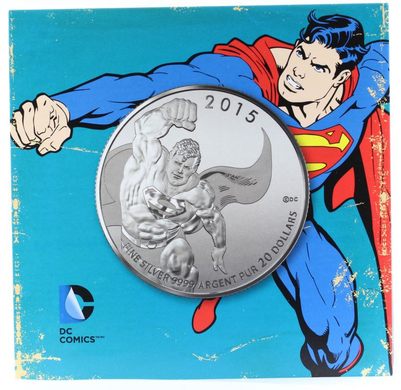 Fine Silver 20 Coin Set with Colour - 2011-2015 $20 for $20 Collector Set: Superman Packaging