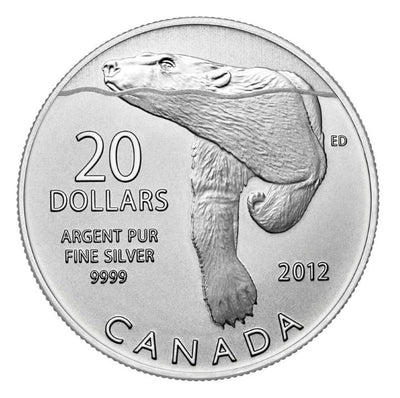 Fine Silver 20 Coin Set with Colour - 2011-2015 $20 for $20 Collector Set: Polar Bear Reverse