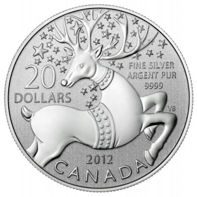 Fine Silver 20 Coin Set with Colour - 2011-2015 $20 for $20 Collector Set: Reindeer Reverse