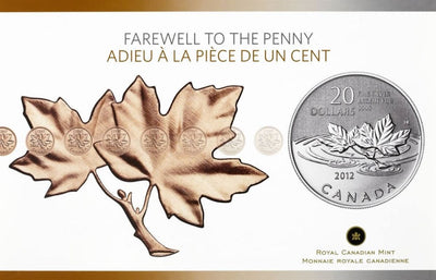 Fine Silver 20 Coin Set with Colour - 2011-2015 $20 for $20 Collector Set: Farewell to the Penny Packaging