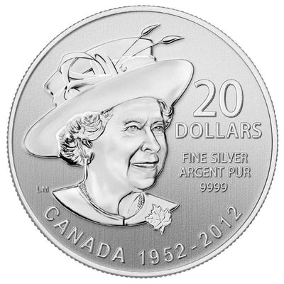 Fine Silver 20 Coin Set with Colour - 2011-2015 $20 for $20 Collector Set: The Queen's Diamond Jubilee Reverse