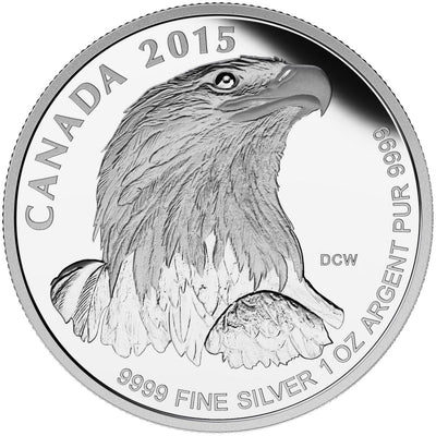 Fine Silver 4 Coin Set - Bald Eagle Fractional Maple Leaf Set Reverse