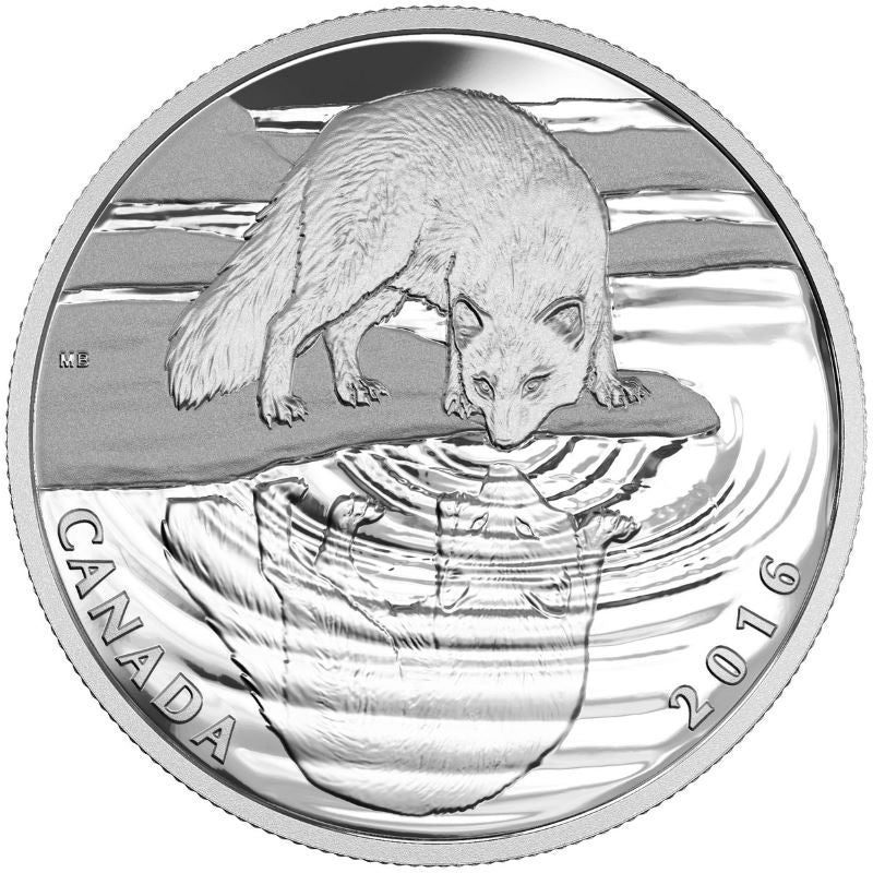 Fine Silver 3 Coin Set - Reflections of Wildlife: Arctic Fox Reverse