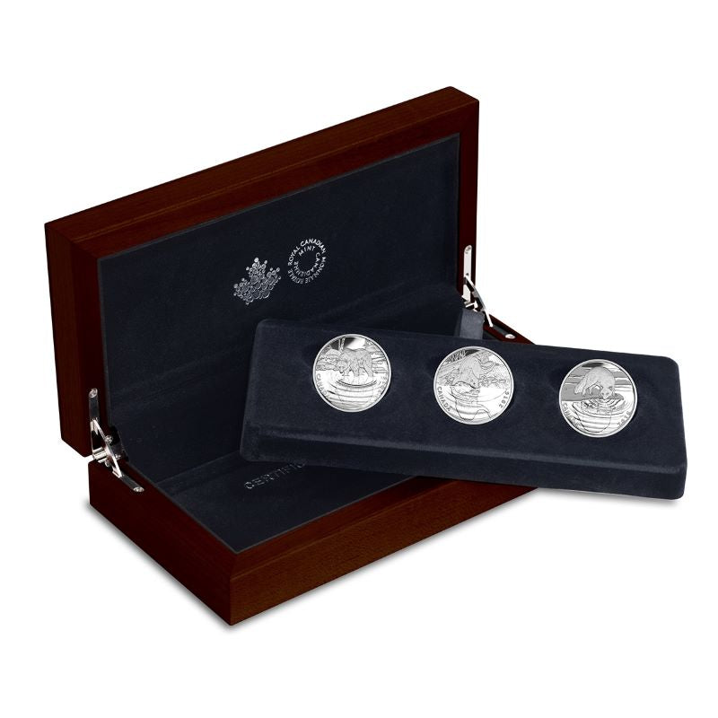 Fine Silver 3 Coin Set - Reflections of Wildlife Packaging