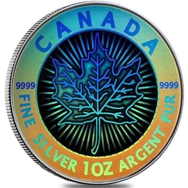 Fine Silver Holgram 5 Coin Set - Silver Maple Leaf Fractional Set Reverse