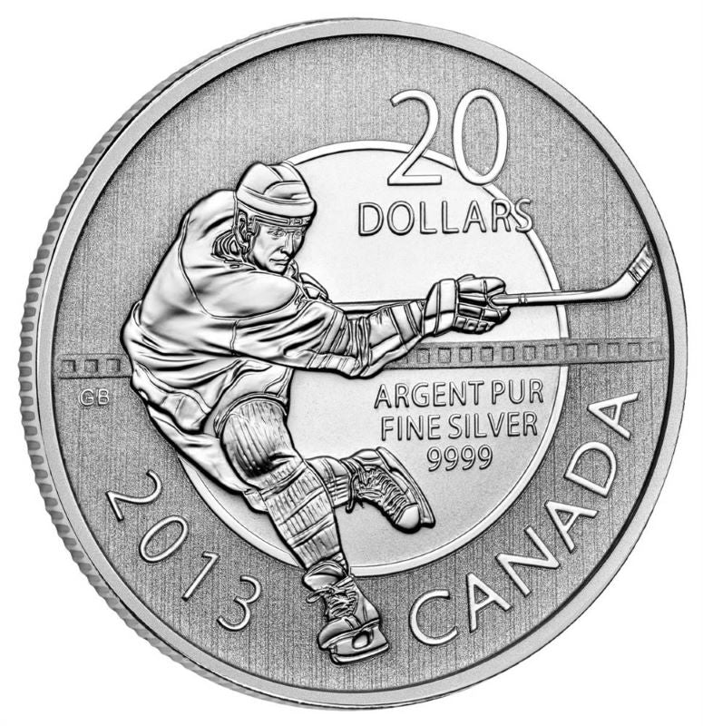 Fine Silver 20 Coin Set with Colour - 2011-2015 $20 for $20 Collector Set: Hockey Reverse