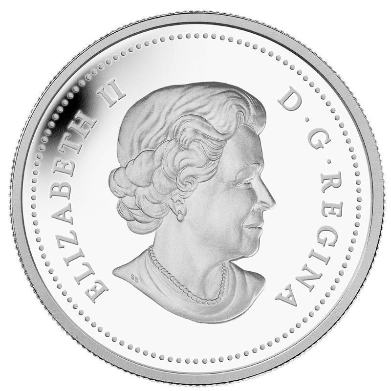 Fine Silver Coin with Colour - Maple Canopy: Spring Splendor Obverse
