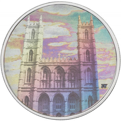 Fine Silver Hologram Coin - Architectural Treasures: Notre-Dame Basilica Reverse