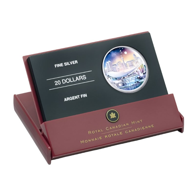 Fine Silver Hologram Coin - Architectural Treasures: Pengrowth Saddledome Packaging