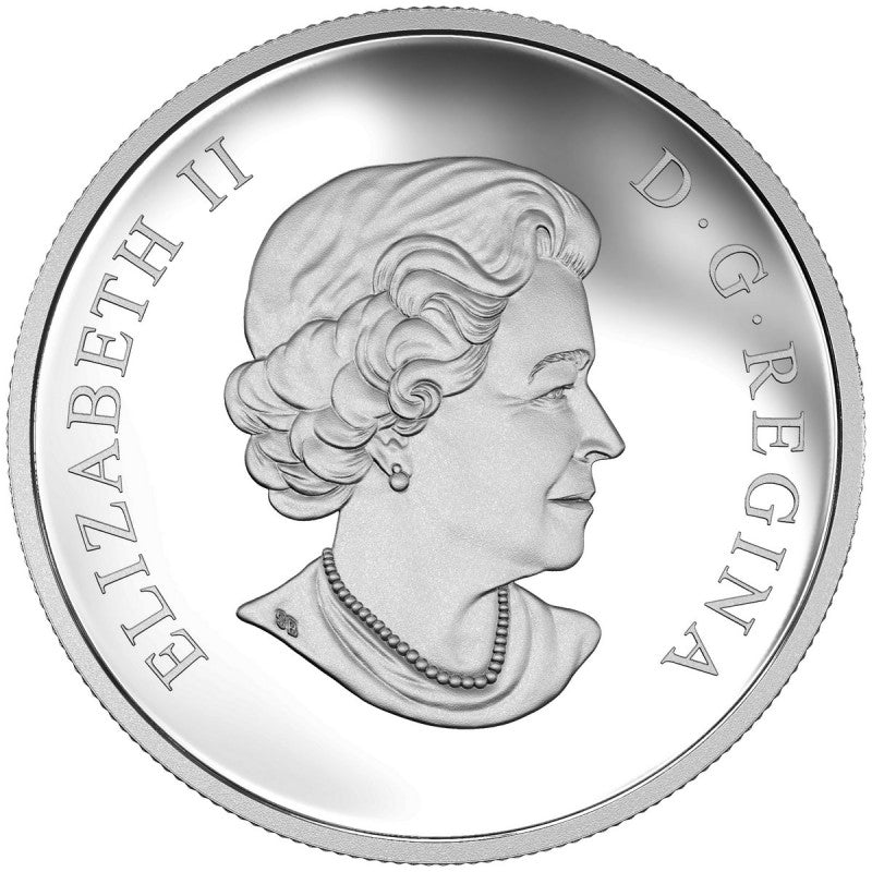 Fine Silver Coin with Colour - Butterflies of Canada: Giant Sulfur Obverse