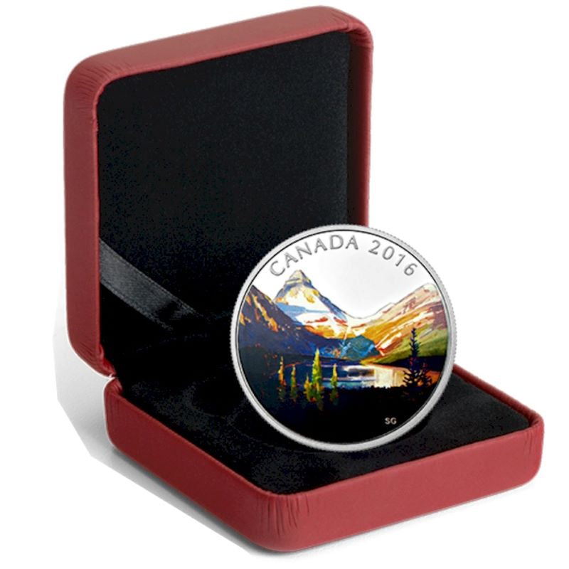 Fine Silver Coin with Colour - Canadian Landscapes Series: The Lake Packaging