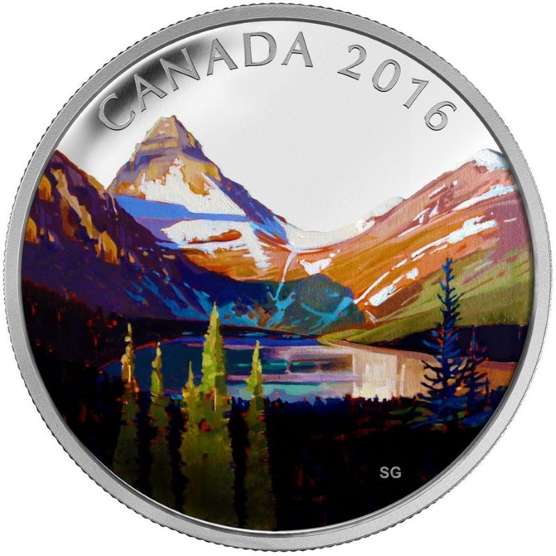 Fine Silver Coin with Colour - Canadian Landscapes Series: The Lake Reverse