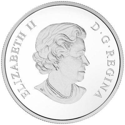 Fine Silver Coin with Colour - Snowflake Obverse