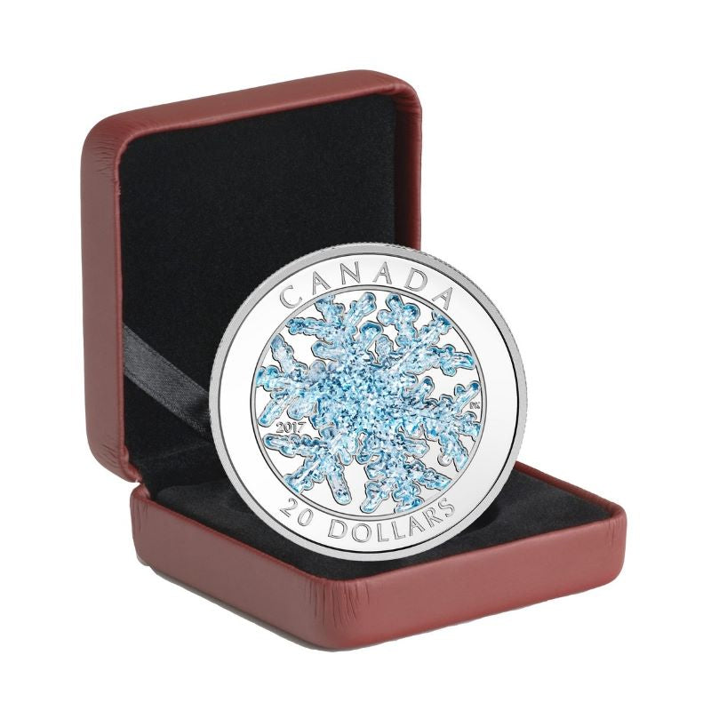 Fine Silver Coin with Colour - Snowflake Packaging