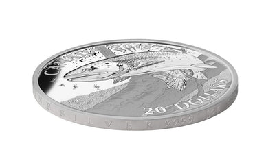 Fine Silver Coin - North American Sportfish: Rainbow Trout Edge