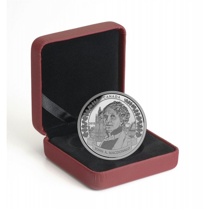 Fine Silver Coin - 200th Anniversary of the Birth of Sir John A. Macdonald Packaging