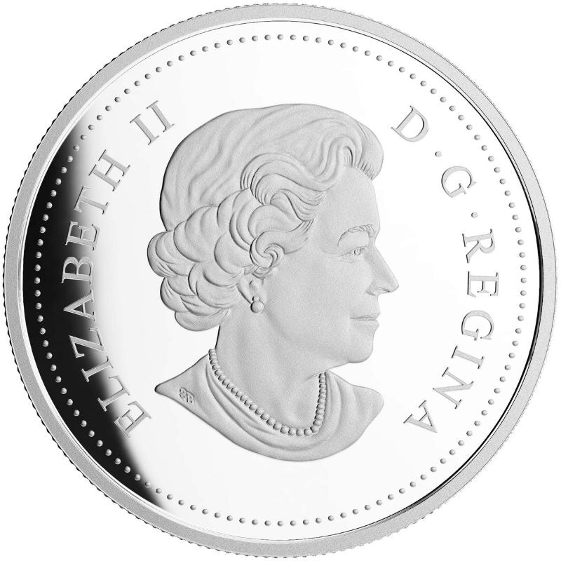 Fine Silver Coin with Jade Embellishment - Canadian Icons: Polar Bear Obverse