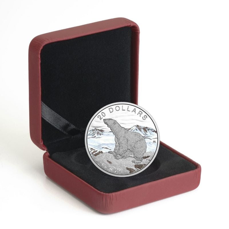 Fine Silver Coin with Colour - Glistening North: The Polar Bear Packaging