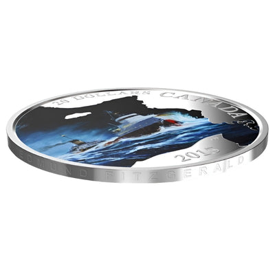 Fine Silver Coin with Colour - Lost Ships In Canadian Waters: S.S. Edmund Fitzgerald Edge