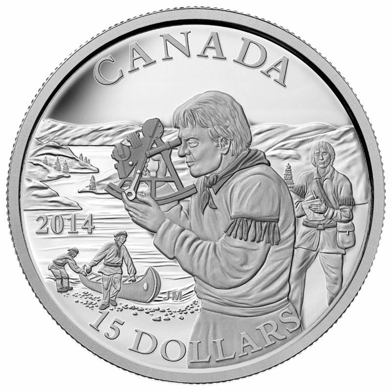Fine Silver 10 Coin Set - Exploring Canada: Pioneering Map Makers Reverse