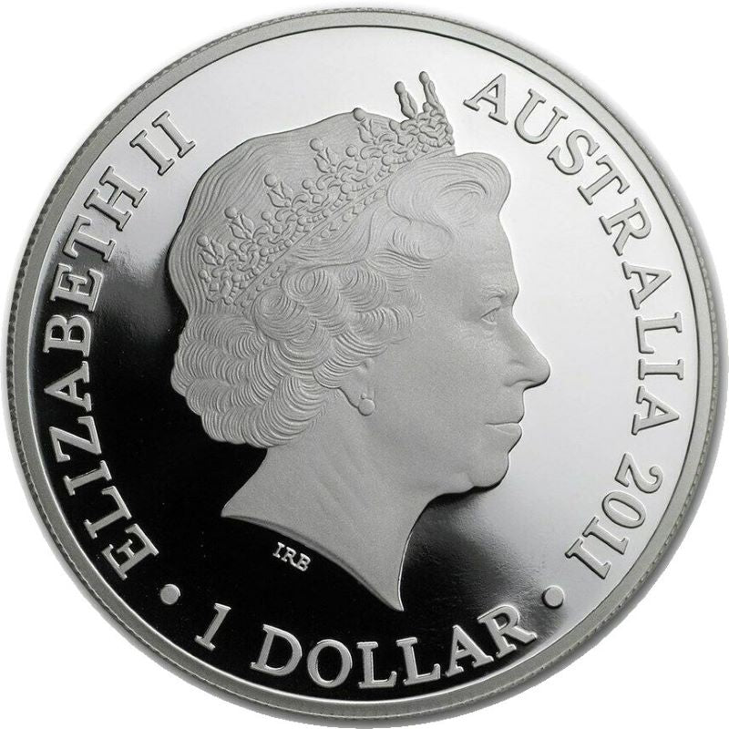 Fine Silver Coin (Australian) - Kangaroo at Sunset Obverse