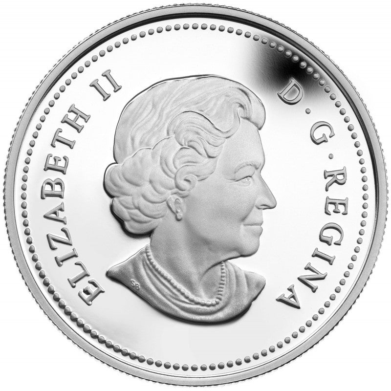 Fine Silver Coin with Colour - Canadian Maple Canopy: Autumn Obverse