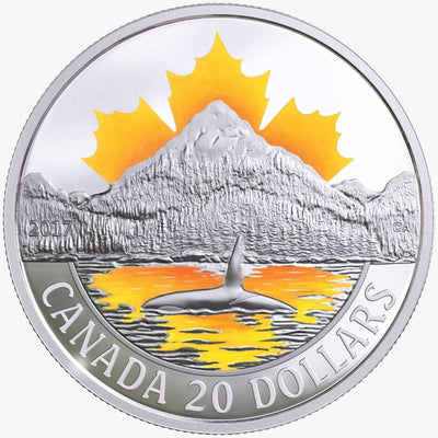 Fine Silver Coin with Colour - Canada's Coasts Series: Pacific Coast Reverse