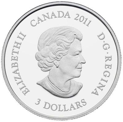 Fine Silver Coin with Swarovski Crystal - Birthstone: February Obverse