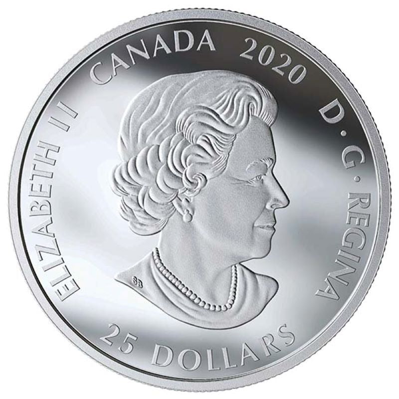 Fine Silver Coin with Colour - Toronto Raptors 25th Season Obverse