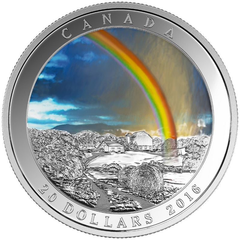 Fine Silver Coin with Colour - Weather Phenomenon: Radiant Rainbow Reverse