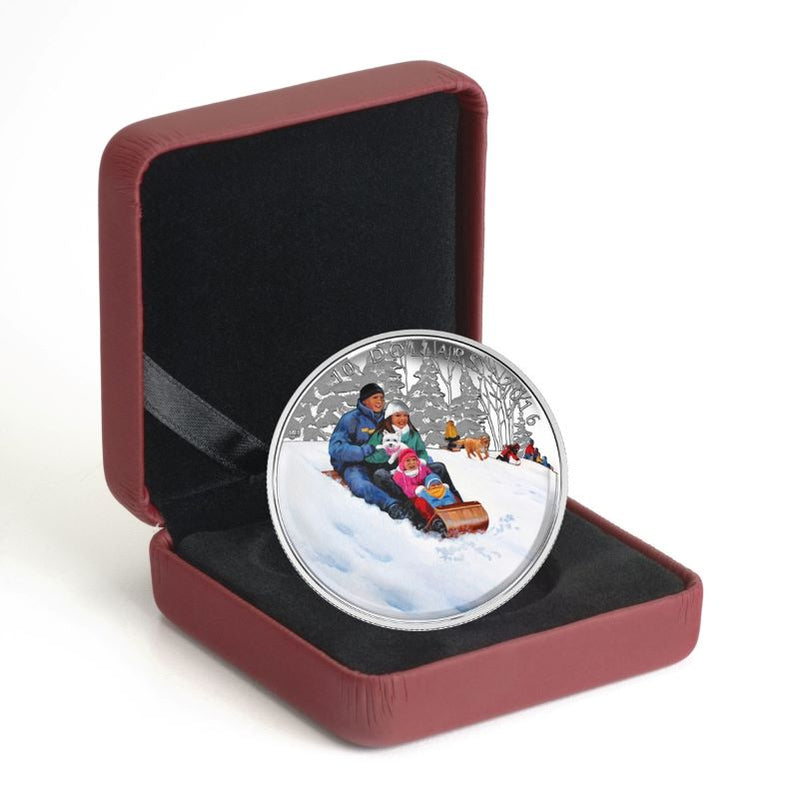 Fine Silver Coin with Colour - Winter Fun Packaging