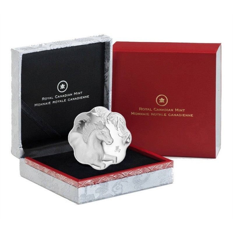 Fine Silver Coin - Lunar Lotus Year of the Horse Packaging