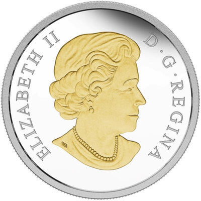 Fine Silver Coin with Gold Plating - Wedding Obverse