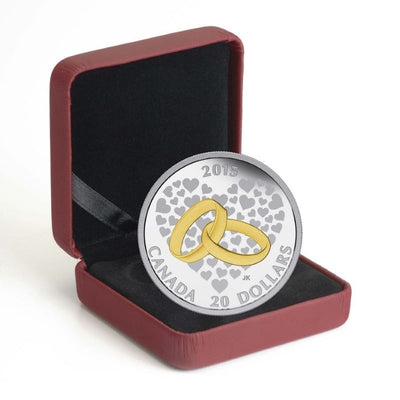 Fine Silver Coin with Gold Plating - Wedding Packaging