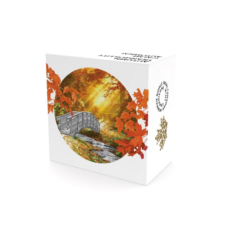 Fine Silver Coin with Colour - Autumn Tranquility Packaging