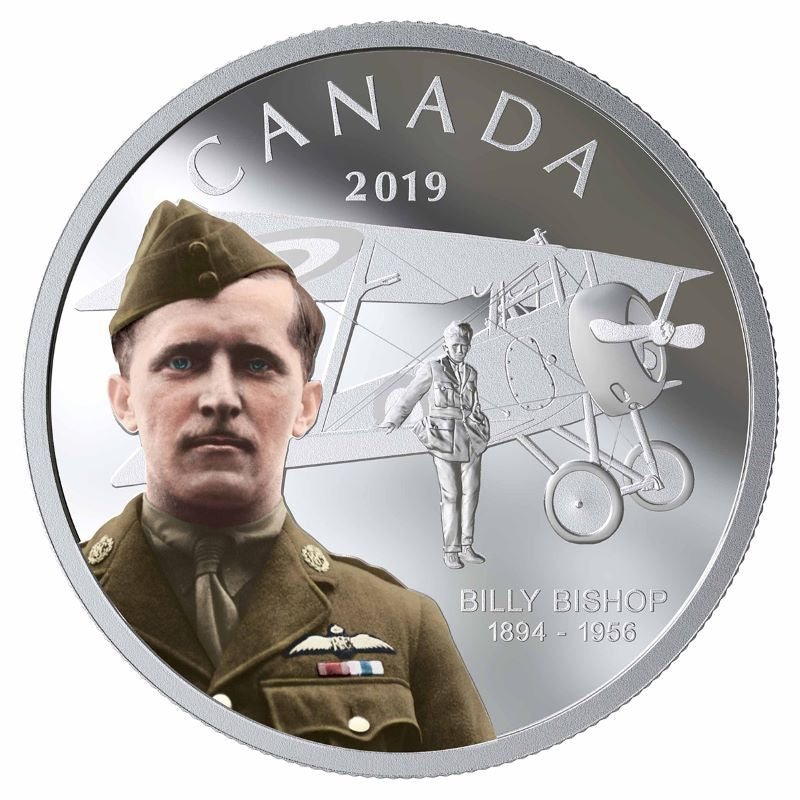 Fine Silver Coin with Colour - 125th Anniversary of the Birth of Billy Bishop Reverse