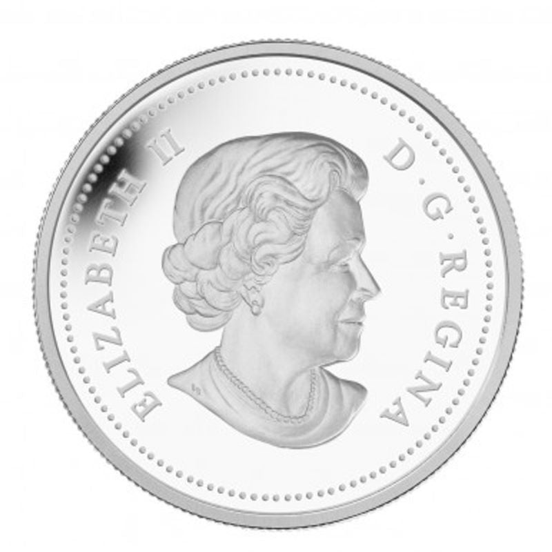 Fine Silver Coin with Colour - Canadian Maple Canopy: Spring Obverse