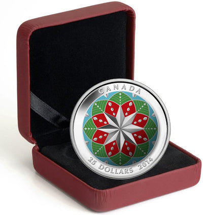Fine Silver Ultra High Relief Coin with Colour - Christmas Ornament Packaging