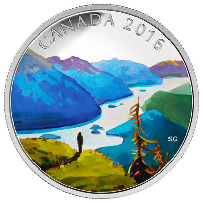 Fine Silver Coin with Colour - Canadian Landscapes Series: Reaching the Top Reverse