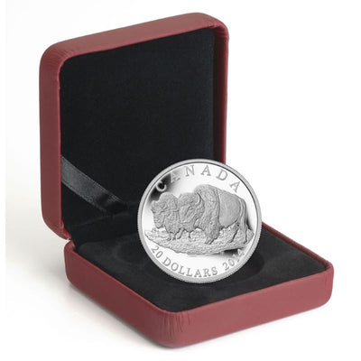Fine Silver Coin - The Bison: The Bull and His Mate Packaging