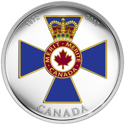 Fine Silver Coin with Colour - Canadian Honours: 45th Anniversary of the Order of Military Merit Reverse